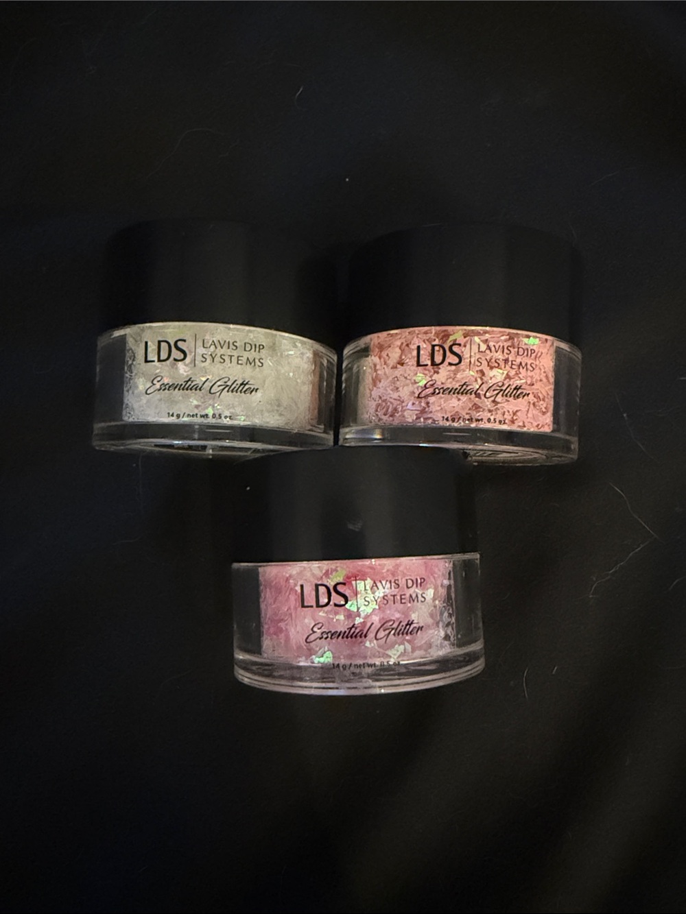 LDS nail glitter - Pink, Rose Gold, Champagne